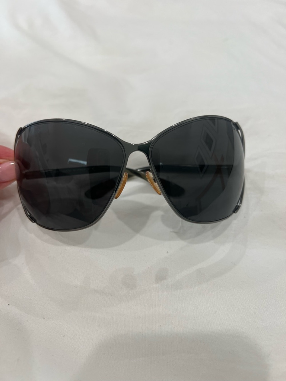 Tom Ford Black Oversized Butterfly Sunglasses